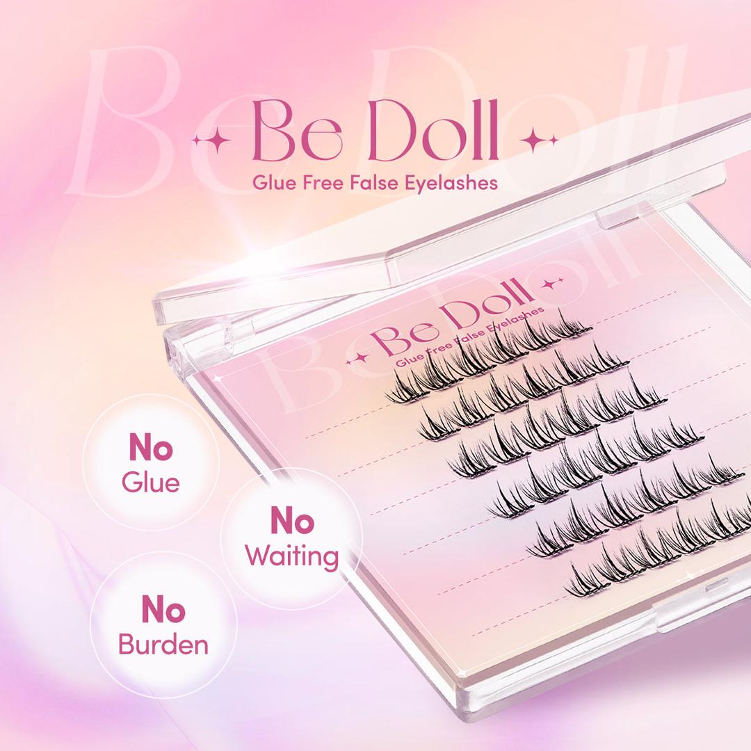 Be Doll Glue free False Eyelashes -Style J