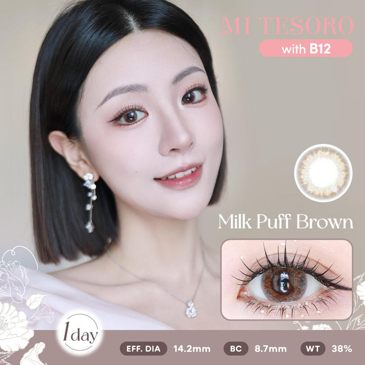 Milk Puff Brown-Mi Tesoro 1 Day Color Con 10pcs