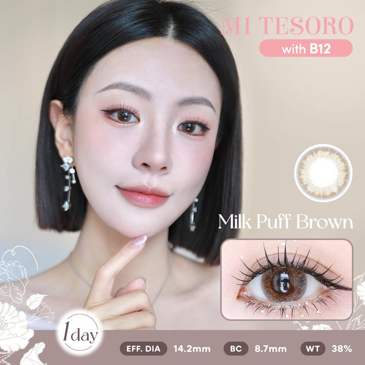 Milk Puff Brown-Mi Tesoro 1 Day Color Con 10pcs