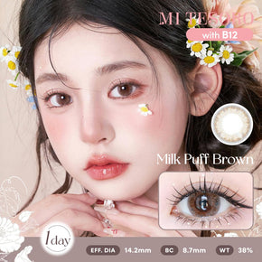 Milk Puff Brown-Mi Tesoro 1 Day Color Con 10pcs