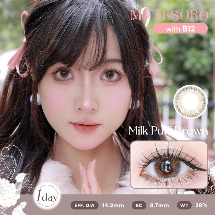 Milk Puff Brown-Mi Tesoro 1 Day Color Con 10pcs