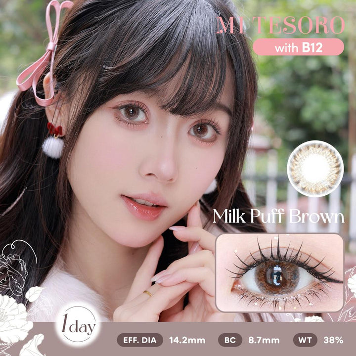 Milk Puff Brown-Mi Tesoro 1 Day Color Con 10pcs