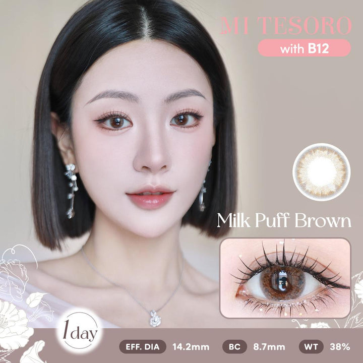 Milk Puff Brown-Mi Tesoro 1 Day Color Con 10pcs