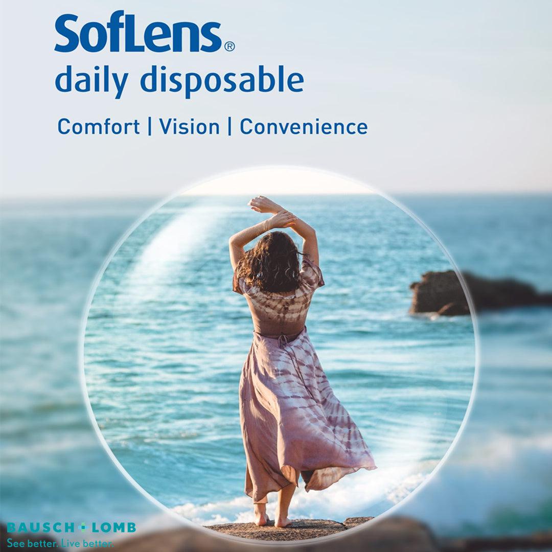 Bausch & Lomb Soflens Daily Disposable Clear Contact Lenses 10pcs